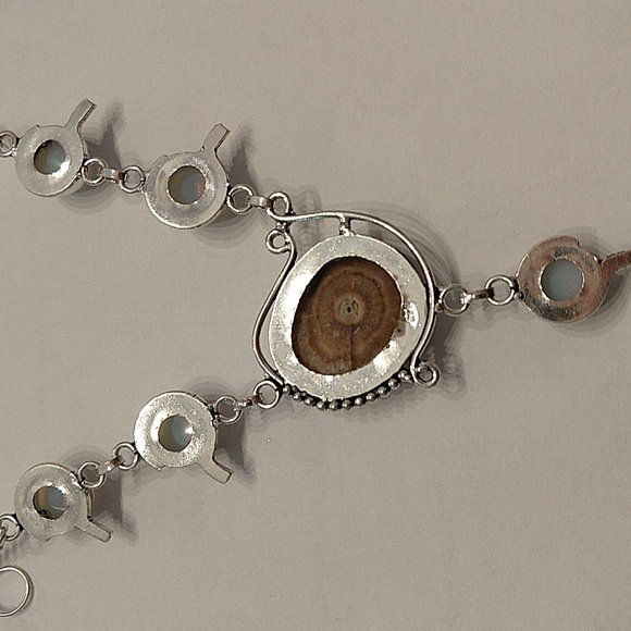 Solar quartz and opal lite set 925 stamped - Picture 5 of 6